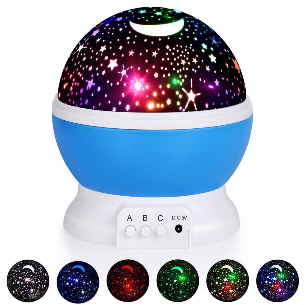 ROMINO Star Master Galaxy Light Projector, 360 Degree Color Changing Rotating Projection Led Lamp, Night Sky Projector for Bedroom, Cosmo Glow Galaxy Projector, Baby Lights for Night (Multi)