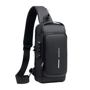 Storite Sling Bag for Men Stylish Crossbody Backpack for Men & Women, Anti-Theft Chest Bag with USB Charging Port, Messenger Bags, Casual Shoulder Bag