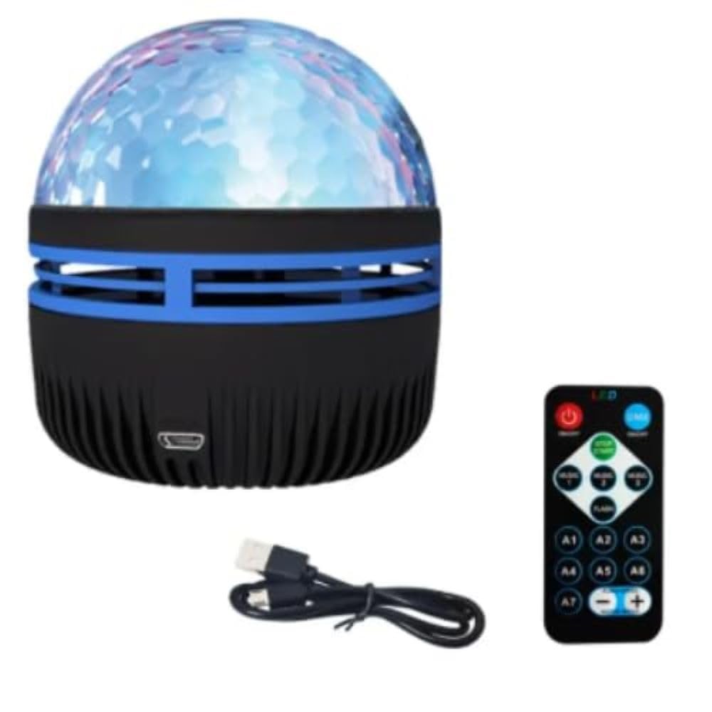 2-in-1 Northern Lights & Ocean Wave Projector, USB Powered, Rechargeable Projector for Bedroom, Home, Hotel, Party, DJ Night, Festival Decor Pack of 1.