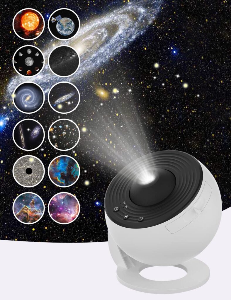 Bequest: Quest For More Galaxy Projector,12 In 1 Planetarium Star Projector For Bedroom Decor,360° Rotating Nebula Projector Lamp,Timed Starry Night Light Projector For Kids,Home Theater-Neon,Multi