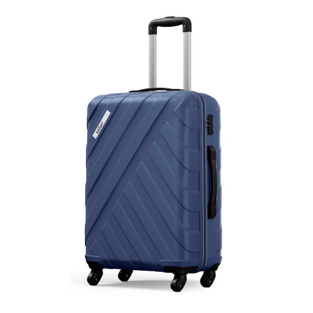 Safari Ray 67 Cms Medium Check-in Trolley Bag Hard Case Polycarbonate 4 Wheels 360 Degree Wheeling System Luggage, Travel Bag, Suitcase for Travel, Trolley Bags for Travel, Midnight Blue