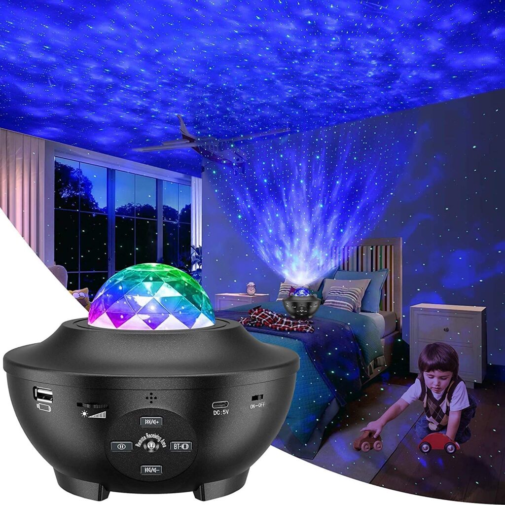 TITITAO Plastic Galaxy Projector, Star Projector 3 In 1 Night Light Projector W/Led Cloud With Bluetooth Music Speaker For 1-16 Years Baby Kids Bedroom/Game Rooms/Home Theatre/Night Light Ambiance