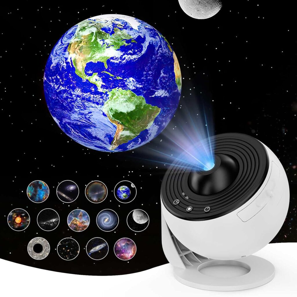 VanSmaGo Plastic Projector-Star Projector-360 Degree Auto Rotation-Timed Starry Planetarium Projector -Night Light-Lights For Room Decor-Unique Gift For Children-Kids Gifts