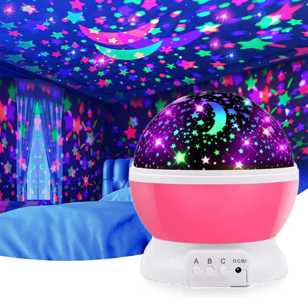 KESI ORNAMENTS Star Projector Night Light for Kids, Fortally Kids Night Light, Star Night Light, Star Projector 360 Degree Rotation with USB Cable Creative Birthday Holidays Gifts for Home Decor